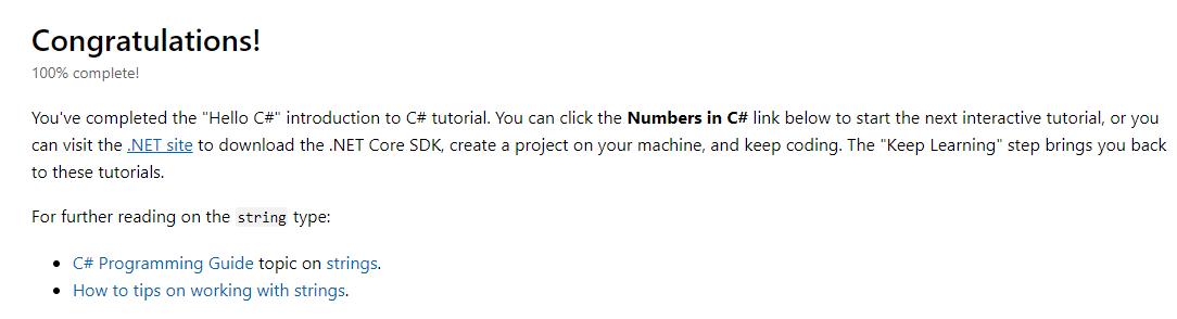 Snip of amazing C# Passing Success